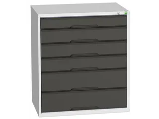 ladekast HxBxD 900x800x550mm 6laden romp RAL7035 front RAL7016 - 1