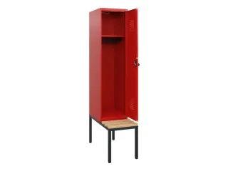 locker met bank,HxBxD 1950x400x815mm,1vak,vak B 400mm,draaigrendel - 1