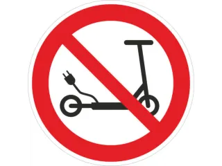 verbodsbord,E-scooter parkeren verboden,PVC,lang nalichtend,Ø 315mm - 1