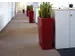jardinière,trapézoïdal,PE,rouge rubis,HxlxP 900x900x390mm