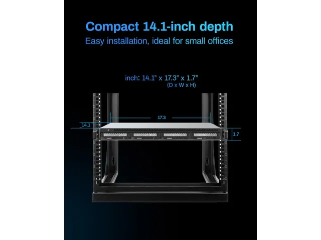 Terramaster U4-500 1U rackmount NAS 4-bay Backup Server 10GbE poorten
