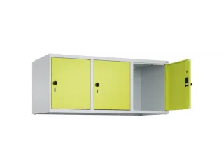 opzetkast,v. locker,3vak.,vak B 400mm,HxBxD 500x1200x500mm,vleugeldeur - 2