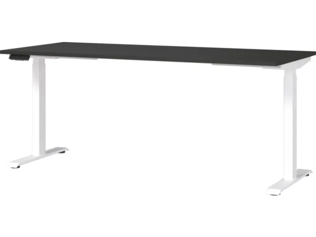 Elektrisch ihv bureau,HxBxD 720-1200x1800x800mm,blad grafiet
