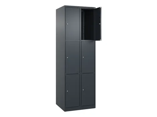 lockerkast,HxBxD 1850x600x500mm,2x3vakken,vak B 300mm,cil.-slot