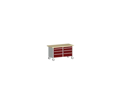werkbank,verrijdbaar,HxBxD 840x1500x750mm,beukenblad,draagverm. 1200kg