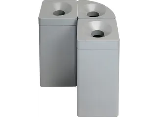 afvalbak,zelfblussend,40l,HxBxD 760x350x350mm,kop grijs - 3