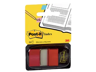 Indextabs 3M Post-it 680 25.4x43.2mm rood - 2