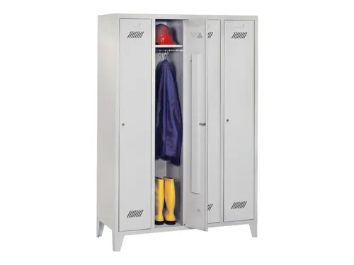 locker,HxBxD 1850x1200x500mm,4vak,vak B 300mm,RAL7035,front RAL7035
