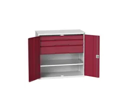 universele kast,HxBxD 1000x1050x550mm,1xStalen bodem,3lade(n)