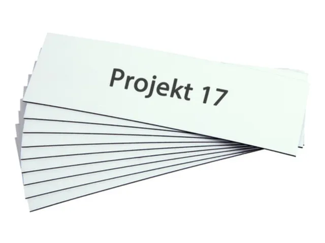bord,HxB 30x150mm,achterzijde magnetisch,folie,wit
