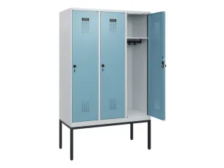 schoollocker,HxBxD 1950x1200x500mm,3vak,vak B 400mm,draaigrendel - 1