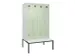 locker met bank,voor scheiding van kleding,HxBxD 2120x1200x815mm,4vak