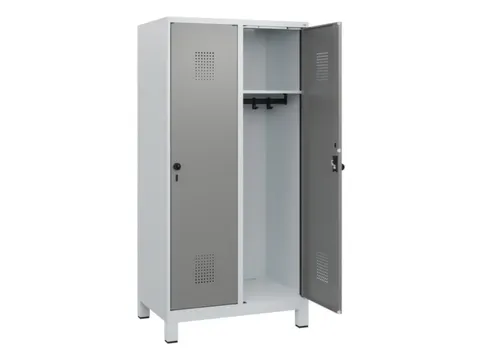 schoollocker,HxBxD 1630x800x500mm,2vak,vak B 400mm,draaigrendel,voeten