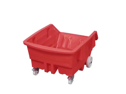 PE-kiepwagen,HxLxB 1095x1586x1173mm,1m³,draagverm. 250kg,rood,Wielen