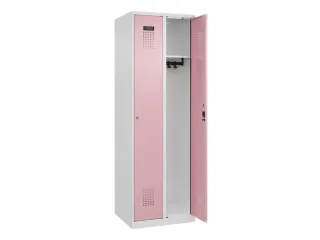 locker,HxBxD 1850x600x500mm,2vak,vak B 300mm,cil.-slot,staand op vloer - 2