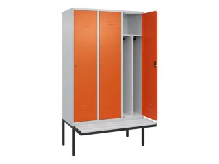 locker voor scheiding van kleding,HxBxD 2120x1200x815mm,3vak - 2