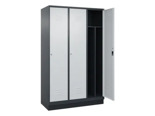 locker voor scheiding van kleding,HxBxD 1950x1200x500mm,3vak