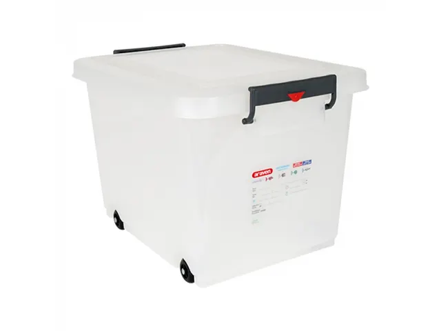 Araven Voedseldoos 60 liter + deksel Kunststof transparant met wielen