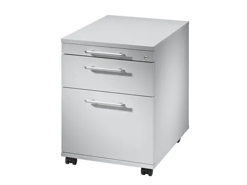 Mobiel Ladenblok 590x430x560mm Pennenlade 1lade Hangmappenlade Ral7035