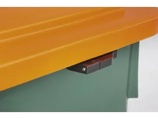 Zoutbak 210l 775x 790x 605mm Hdpe Groen Deksel Oranje - 4