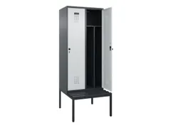 locker met bank,voor scheiding van kleding,HxBxD 2120x800x815mm,2vak