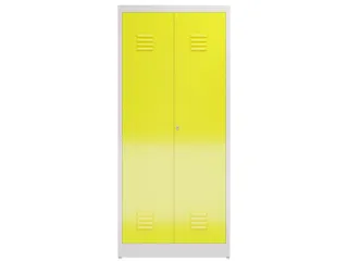Lockerkast 1800x800x500mm 2 vakken, klinksluiting, RAL1018 - 2