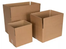 Verzenddoos enkele golf 3 mm bruin 350 x 350 x 250 mm