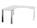 bureau à retour à hauteur réglable,HxlxP 720-840x1600x1600mm,Bl-bla