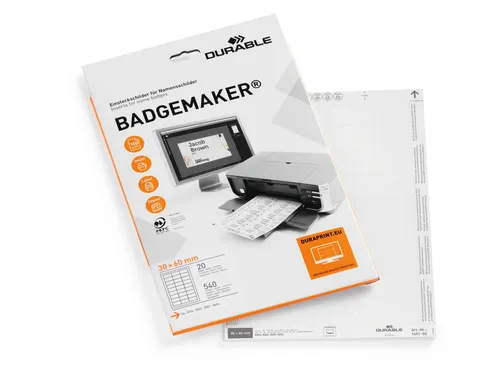 Kaart Durable 1451 Badgemaker Congresspeld 30x60mm