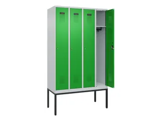 locker,HxBxD 2120x1200x500mm,4vak,vak B 300mm,cil.-slot,voetonderstel - 1