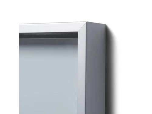 Vergrendelbaar notitiebord Indoor Slim 10xA4 met Schuifdeuren Zilver