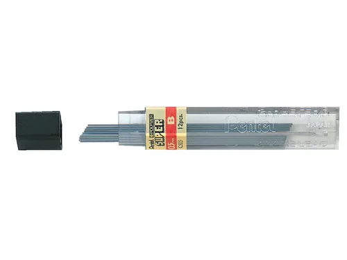 Potloodstift Pentel B 0.5mm zwart koker à 12 stuks