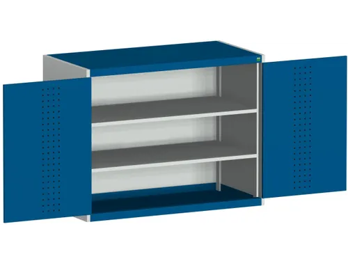 kast met geperforeerde platen,HxBxD 1000x1300x650mm,2xStalen bodem