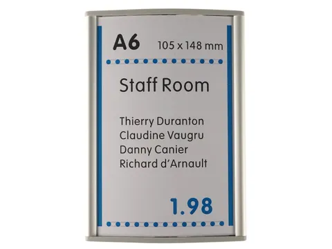 Menoor Deurbord Premium Gebogen A6