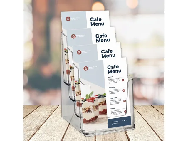 Folderhouder Europel 4 vaks A5 transparant