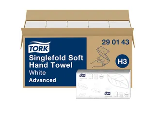 Tork 290143 Handdoek Advanced H3 Z-vouw 2-laags Soft Wit 15x250 stuks - 1