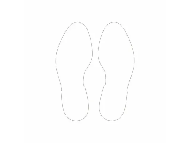 plaksymbool,voet,markering HxB 297x110mm,wit