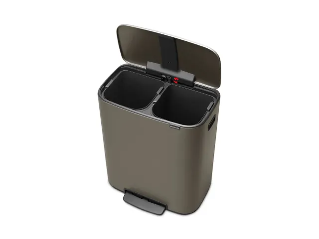 Afvalbak Bo Pedaalemmer 2x30 Liter Grijs