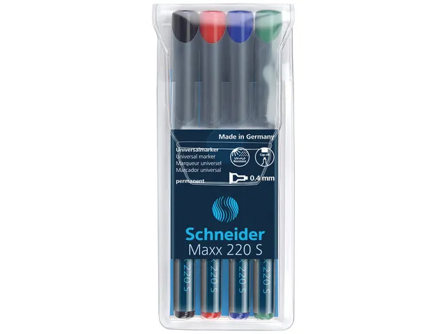 Universele Marker Maxx 220 S Permanent Etui A 4 Stuks Assorti