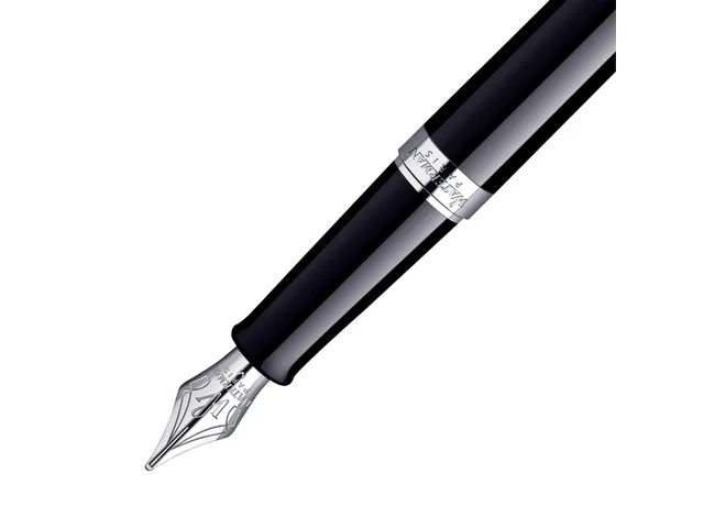 Vulpen Waterman Hémisphère Black lacquer CT Medium blauwe inkt