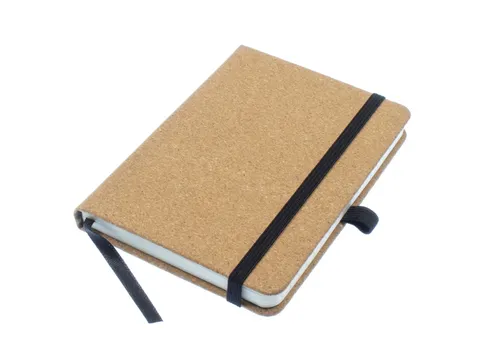 Notitieboek Kangaro A6 kurk lijn HC 96 vel 80 grams roomwit met elasti