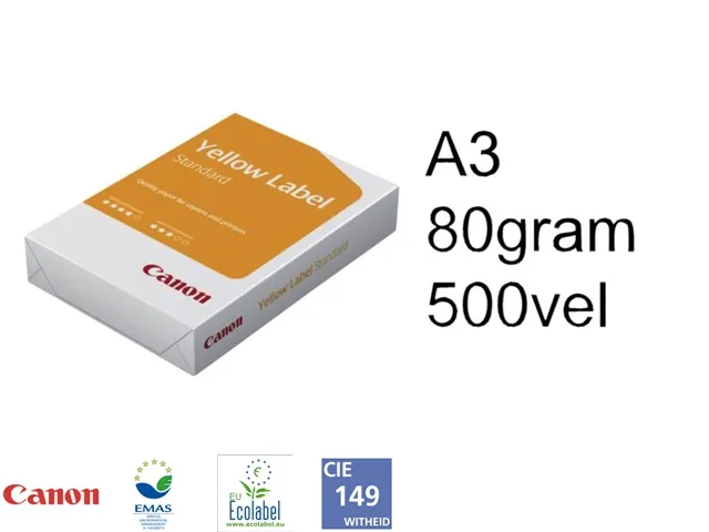 Kopieerpapier Yellow Label Standaard A3 80 Gram Wit