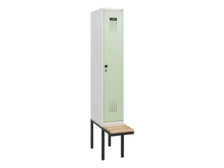 locker met bank,HxBxD 1950x300x815mm,1vak,vak B 300mm,draaigrendel - 2