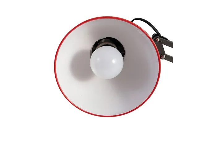 bureaulamp Architect rood/ grijs 7 W verstelbare dubbele arm