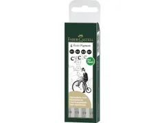 Tekenpenset Faber Castell Ecco Pigment 4-delig Etui