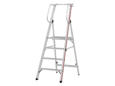 platformladder,bordes HxBxD 950x440x400mm,4treden,aluminium