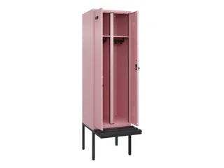 locker met bank,voor scheiding van kleding,HxBxD 2120x600x815mm,2vak - 1