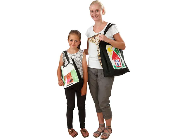 Tas Creativ Company 42x34x12cm met plastic voorkant zwart