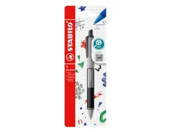 Balpen STABILO pointball colorful zwart blister à 1 stuk