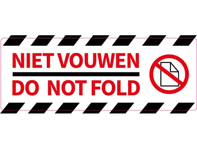 Etiquette d'emballage Do Not Fold 46x125mm Rouleau de 250 pièces